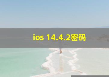 ios 14.4.2密码